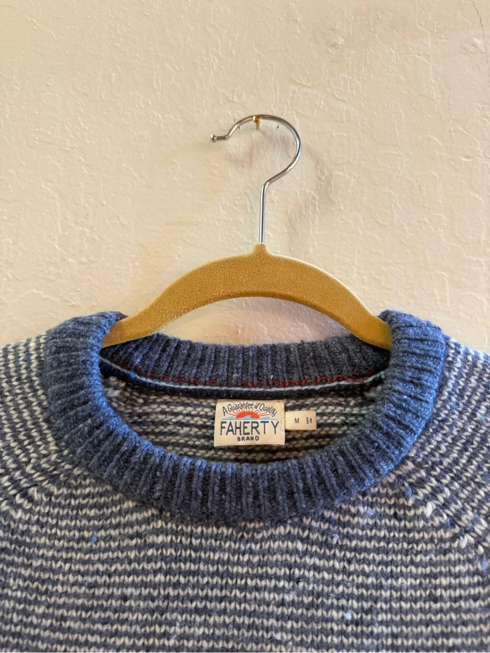 Lightly worn Faherty Donegal Crew Sweater Size M